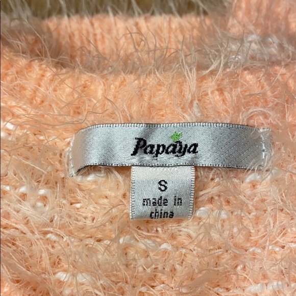 Papaya “Fuzzy” Peach Sweater - Picture 7 of 14